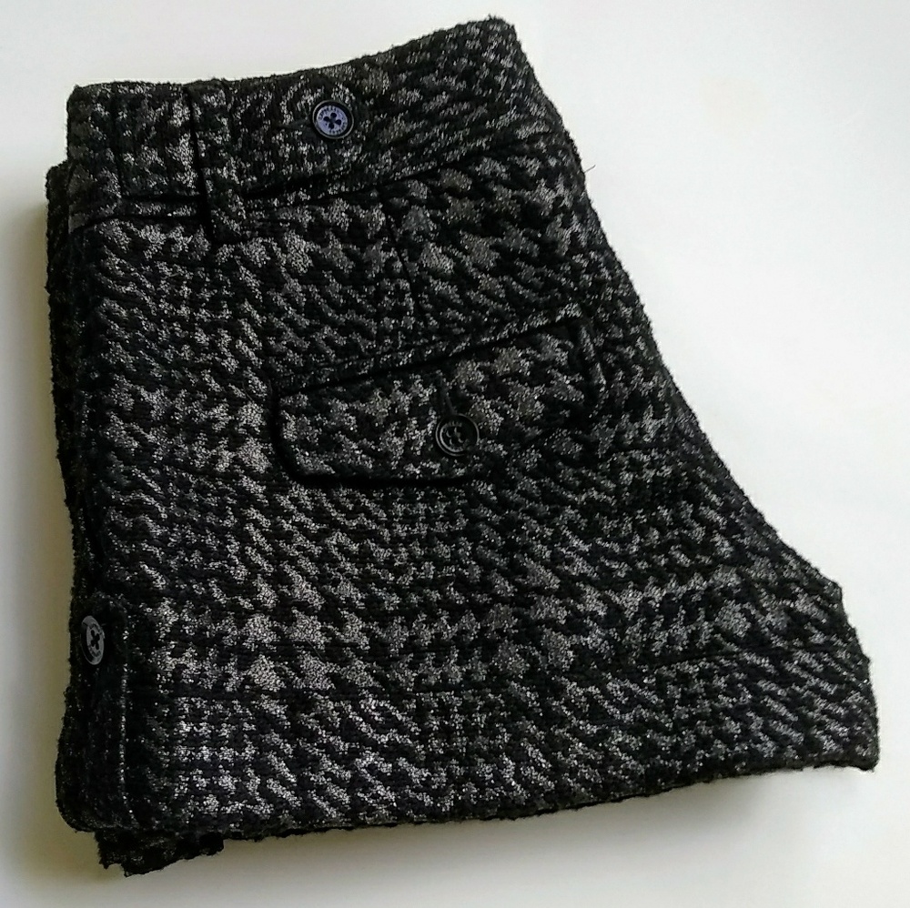 Express black and silver textured shorts